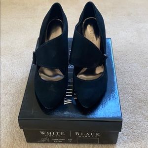 WHBM Edyta Black Suede Pumps